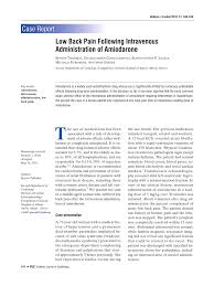 Pdf Low Back Pain Following Intravenous Administration Of