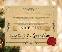 Example template for list notice bookeeping website letterheads order. Free Printable Naughty And Nice List Certificates The Quiet Grove