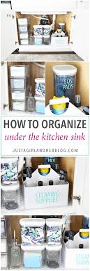 how to organize under the kitchen sink