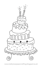 Birthday Cake Easy Birthday Card Drawing Ideas Mellymoo Papercrafting Free Image Download Cake Drawing Birthday Doodle Digital Stamps