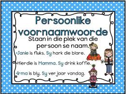 Persoonlike Voornaamwoorde Afrikaans School Posters Kids Preschool Learning