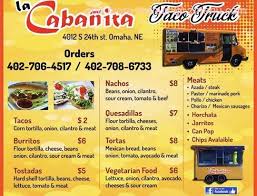 ¿quieres comenzar en el apasionante mundo de los food trucks, de manera rápida y económica? Online Menu Of La Cabanita Taco Truck Restaurant Omaha Nebraska 68108 Zmenu