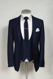 Brautigam Blauer Anzug Mit Weste Und Gestrickter Krawatte Wedding Suits Groom Groom Tuxedo Wedding