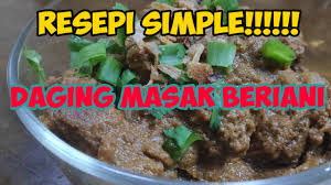Resepi daging masak hitam sangat sedap dan amat menyelerakan. Resepi Simple Daging Masak Beriani Youtube