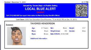 Henderson is accused of killing nassau bay police sergeant kaila sullivan, 43, tuesday night. What Is A Blue Alert