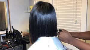 Just because your hair is slicked back doesn't mean it has to stick shallowly against your head. Blunt Bob Cut On Natural Hair Youtube