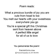 Baby S First Christmas Personalized Poem