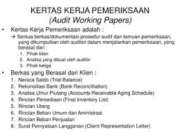Kami memerlukan maklumat lanjut tentang perniagaan yang malumat lanjut untuk membuat kertas kerja ini, sila hubungi admin kertaskerja2u@gmail.com. Kertas Kerja Pemeriksaan Audit Working Papers Ppt Download
