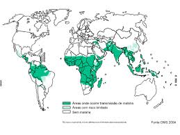 Rozlišují se 4 druhy malárie, které mohou postihnout člověka: Mapa Da Malaria No Mundo Fox Press
