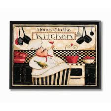 happy chef illustration framed wall art