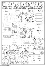 Greetings And Farewells Interactive And Downloadable Worksheet You Can Do The English Worksheets For Kids English Lessons For Kids English Activities For Kids