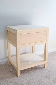Her plans were technically for a side table, so it was more rectangular. Diy Nightstand With Drawer Angela Marie Made