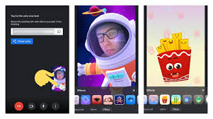 To collaborate within google meet online meetings you have various options like sharing your screen (by clicking on present now ), turning on/off your. Google Meet Gets Duo Masks And Filters So Now You Can Join A Meeting As Potato There Too