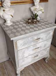 Garderoben kommode hietro in weiß grau landhaus. Kommode Mobel Shabby Chic Grau Weiss Raute Vintage Antik Fassmalerei Kreidefarbe Diy Gold The Vinta Vintage Deko Selber Machen Shabby Chic Vorhange Vintage Deko