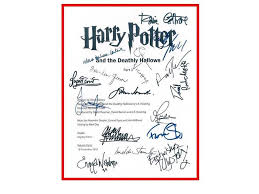 Harry Potter And The Prisoner Of Azkaban Movie Script Harry Potter And The Deathly Hallows Pt 1 Signed Script Reprint Screenplay Daniel Radcliffe Daniel Radcliffe Emma Watson Harry Potter Script Daniel Radcliffe