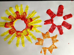 Sticky tack, command strips, or other art hanging supplies you prefer. Toilet Roll Tube Cardboard Tube Paint Stamp Pre School Fun Art Design Flower Sun Toilet Roll Tube Stamping Image 7