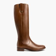 Women's Crown Zip-Up Riding Boot in Tan 'Cuero' Leather - Thursday