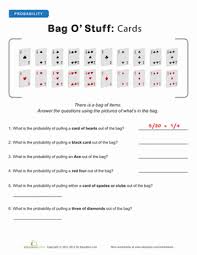 Intro To Probability Playing Cards Worksheet Education Com Probability Worksheets Word Problem Worksheets Probability