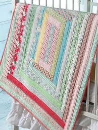 Jelly Roll Strips Make This Baby Quilt A Quick Finish Quilting Digest Baby Quilts Strip Quilts Childrens Quilts