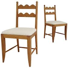 Jean Royere Attributed Pair Of Oak Chairs Circa 1946 France Oak Chair Chair Furniture