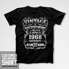 50th Birthday T Shirt Ideas For Her 50th Birthday Gift For Men 50th Birthday T Shirt 50th Birthday Present Born In 1968 50 Years Old Gif Mens Birthday Gifts Mens Tshirts Womens Fashion Dressy