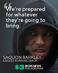Eagles running back Saquon Barkley says the team is ready for whatever the  Washington Commanders may bring to stump the offense in the NFC  championship game. Barkley said he expects the Commanders