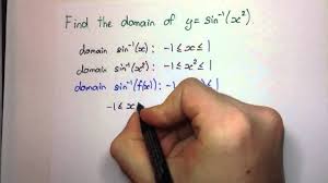 Hsc 3u Maths Inverse Functions Finding The Domain Of Arcsin X 2 Youtube