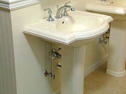 pedestal sink and toilet installation