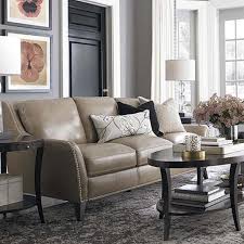 A brown or tan leather sofa can stand out or recede; Taupe Leather Sofa Ideas On Foter