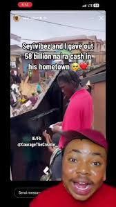 Seyivibez and I gave out 58 billion na!ra cash in his hometown 🥺❤️  #greenscreenvideo #seyivibez #emmacourage #foryou #goviral