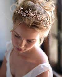 Rose Gold Pearl Tiara Freshwater Pearl Wedding Crown Rose Etsy Tiara Hairstyles Wedding Crown Floral Tiara