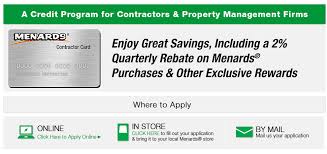 I request a credit line increase and was denied. How To Apply For The Menards Contractor Card