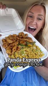 Have you tried @Panda Express new spicy orange chicken?? #pandaexpress  #orangechicken #fypage #tiktokfood