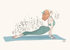 Upward Dog By Cacotte Yoga Drawing Yoga Illustration Yoga Cartoon