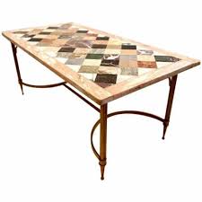 Dimensions 19.75 h x 41.13 w x 36.5 d (in) quick view. 1970 S Vintage French Maison Jansen Marble Top Coffee Table Brass Base