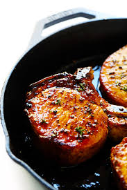 With a thicker cut of meat, you would need to put the meat in first and then add the veggies to the pan later. The Best Baked Pork Chops Recipe Juicy Flavorful And So Easy