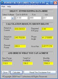 download power factor correction calculator 1 06