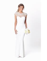 Sistaglam Kadie White Diamante Embroidered Wedding Dress 135 00 Make That Walk Down The Aisle Extra Specia Embroidered Wedding Dress Dresses Wedding Dresses