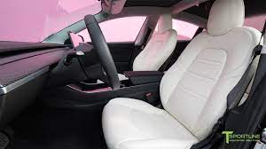 Our seat upgrade kit is offered in a variety of colors (white, red, tan, brown, grey). Tesla Model 3 Seat Upgrade Interior Kit Insignia Design Perforated T Sportline Tesla Model S 3 X Y Accessories