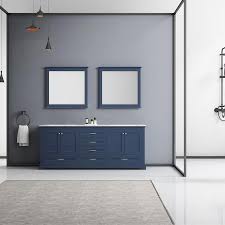 We have double bath vanities in traditional and modern designs to update your bathroom. Lexora Dukes 80 In Navy Blue Double Sink Bathroom Vanity With White Carrara Marble Top Mirror Included In The Bathroom Vanities With Tops Department At Lowes Com