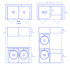It's important to think about the size and setup of your laundry space as well as the capacity of your laundry loads. Laundry Closet Two Unit Layout Dimensions Drawings Dimensions Com