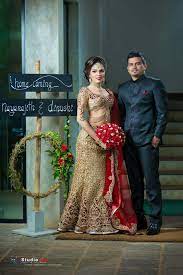Lovely Sri Lankan Home Coming Coulpe Bridesmaid Saree Wedding Frocks Indian Wedding Outfits