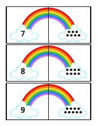 Fichas Pareamento Associacao Dos Numeros Arco Iris Educacao Infantil Math Activities Preschool Preschool Activities Mathematics Activities