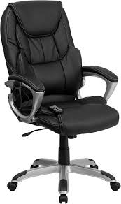 Flash Furniture High Back Massaging Black Leather Executive Swivel Office Chair With Silver Bas In 2020 Leather Office Chair Executive Office Chairs Black Office Chair