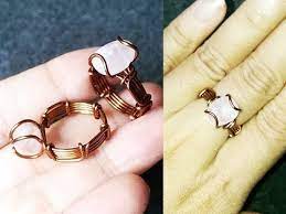 20 gauge silver plated copper wire; Simple Ring With Crystalline Stone Diy Wire Jewelry 257 Youtube