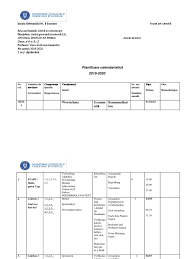 Vacantele elevilor din toate ciclurile de. Planificare Optional Germana Clasa A Vi A