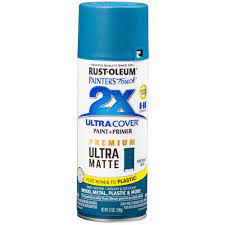 Rust Oleum 12oz 2x Painter S Touch Ultra Cover Matte Spray Paint Blue Primer Spray Paint Blue Spray Paint Spray Paint Colors