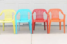 Bring New Life To Your Old Plastic Chairs With Krylon Spray Paint Plastic Chair Backyard Chairs Painting Plastic Chairs