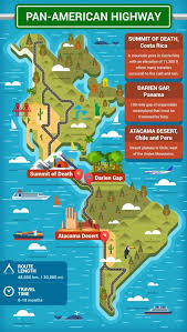 The Longest Roads In The World Infographic Car Rentals In 2020 Pan American Highway Educational Infographic American Road Trip