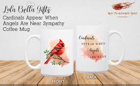 This custom bracelet is an easy way for someone to keep the memory of their loved one close by. Mugs Cups When A Cardinal Appear Gift Mug Lost Loved One Rememberance Grief Decorative Collectibles